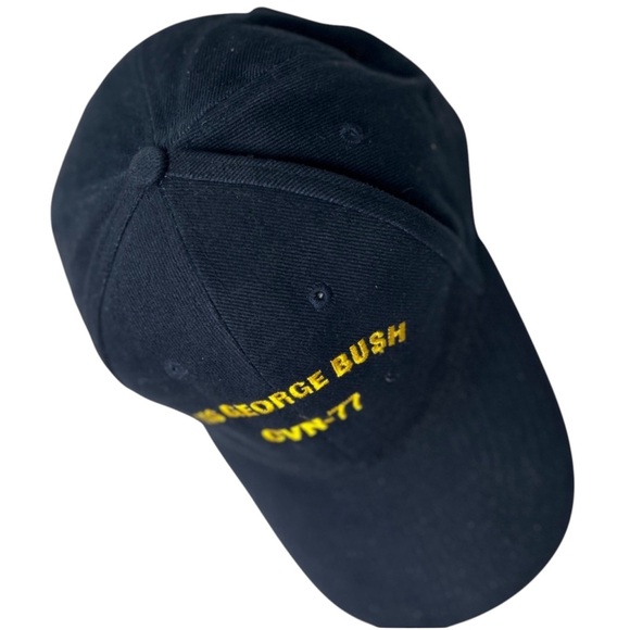 Bullet Line Headwear USS George Bush CVN-77Baseball Cap / Hat Size SM GUC - Picture 2 of 14